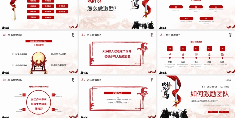 红色简约风如何激励团队企业培训PPT模板.pptx