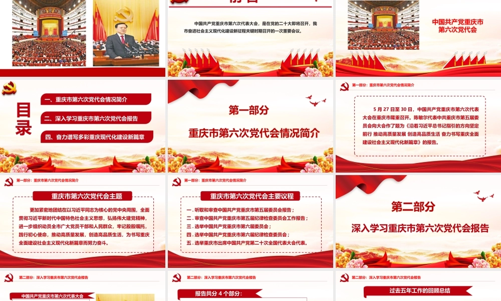 学习宣传贯彻重庆第六次党代会精神专题党课课件.pptx