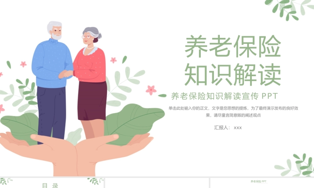 大气养老保险知识解读宣传PPT.pptx