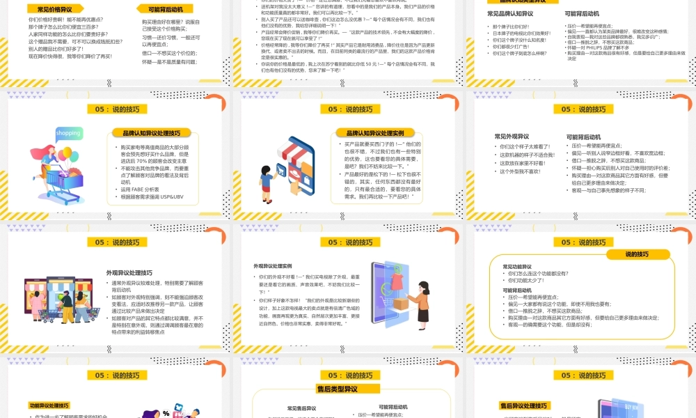 黄色导购员销售技巧（下）PPT模板.pptx
