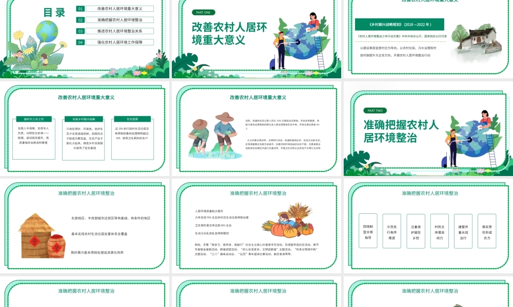 农村人居环境整治PPT整治建设宜居美丽乡村环境整治是关键PPT课件（带内容）.ppt