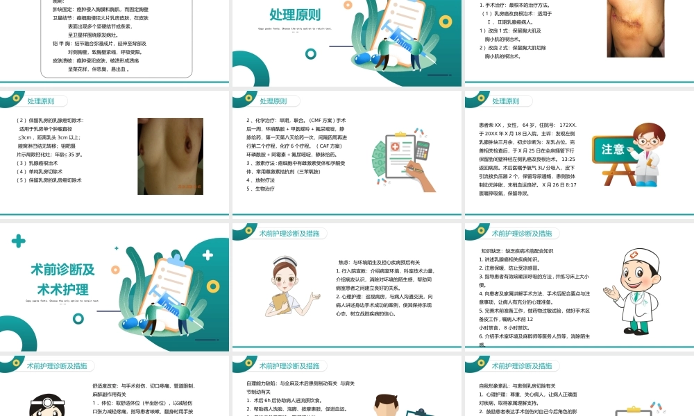 2022乳腺癌术后护理查房PPT课件（带内容）.ppt