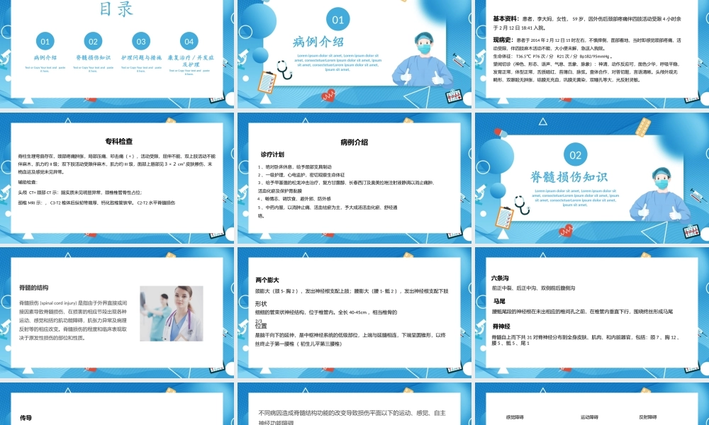 2022脊髓损伤护理查房PPT课件（带内容）.pptx