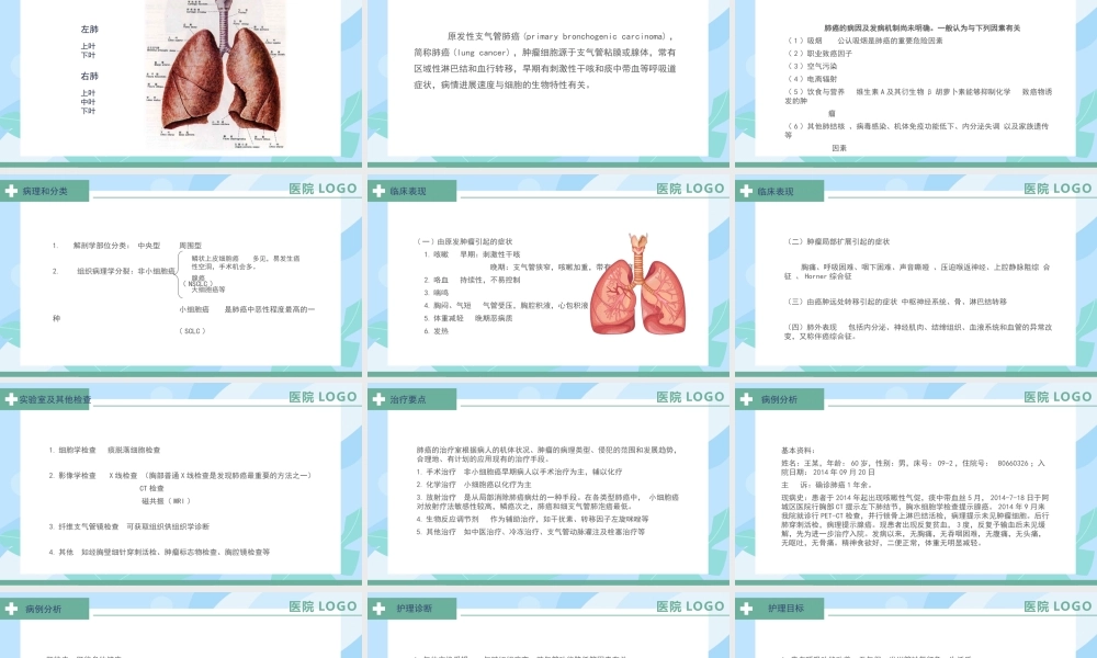 2022肺癌护理查房培训PPT课件（带内容）.pptx