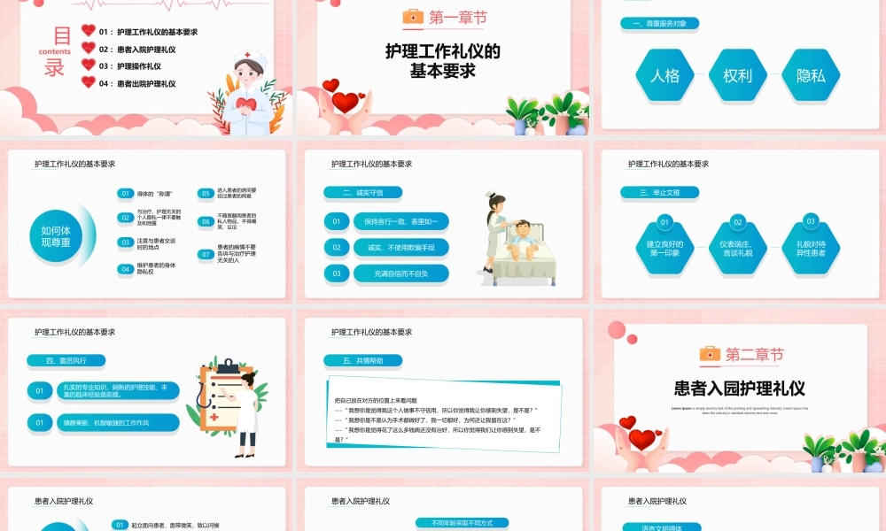 2022护理工作礼仪宣传培训PPT课件（带内容）.ppt