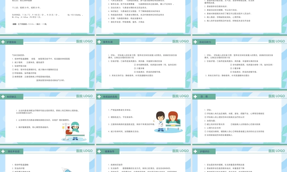 2022肺癌护理查房培训PPT课件（带内容）.ppt