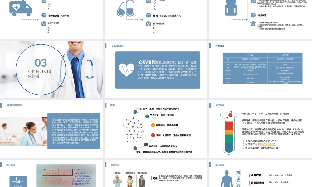 2022急性心肌梗死医疗护理查房PPT课件（带内容）.ppt