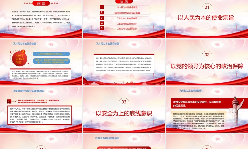 粮食安全深刻蕴含党的多重理念PPT粮食安全是“国之大者”PPT课件（带内容）.pptx