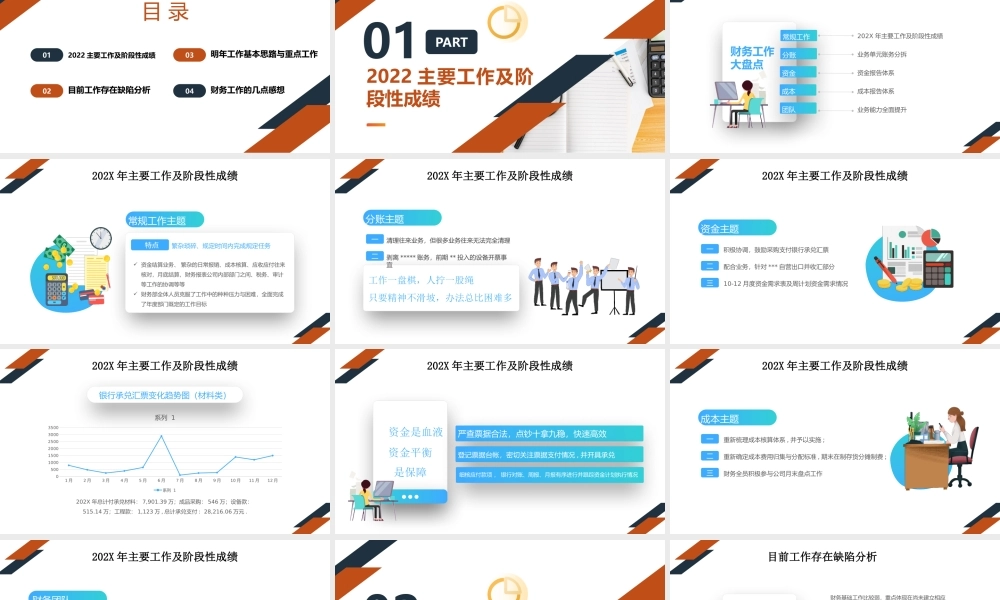 财务经理出纳会计工作总结下半年工作计划PPT课件（带内容）.pptx