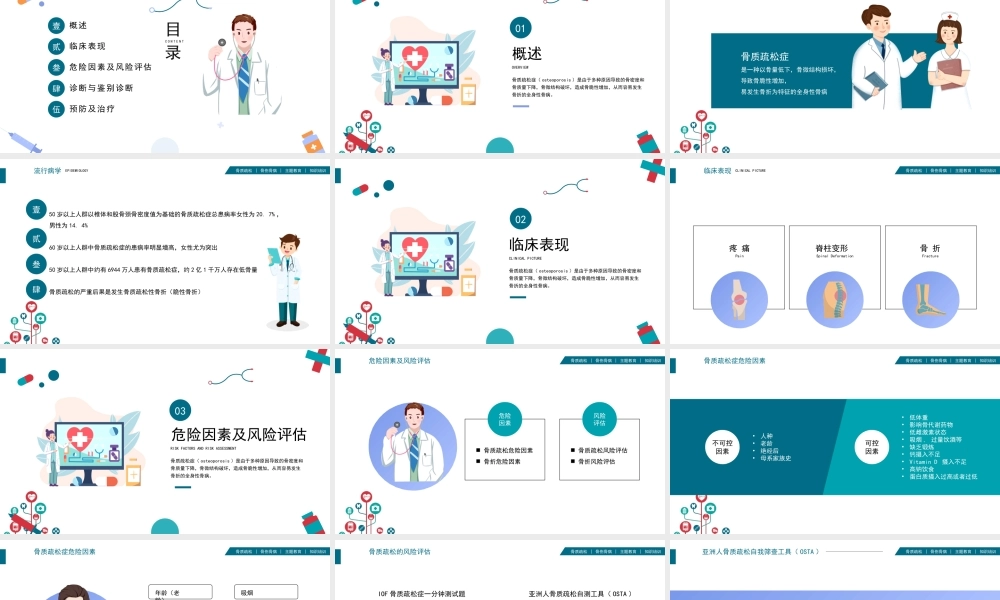 2022骨质疏松知识培训医疗健康教育宣传PPT课件（带内容）.pptx