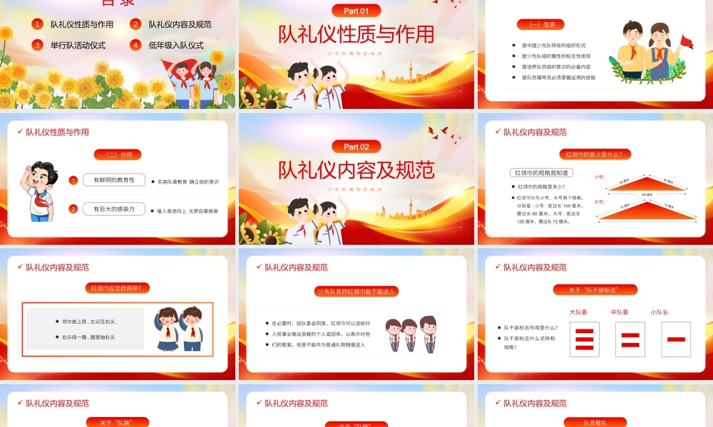简约卡通少先队队礼规范培训PPT模板.pptx
