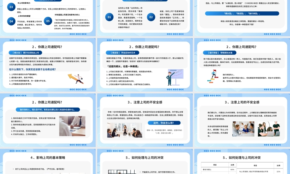 向上管理技巧PPT与上司相处的艺术PPT课件（带内容）.pptx