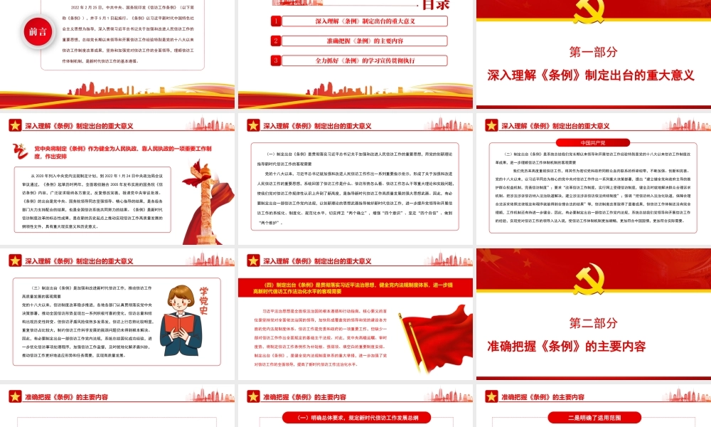 深入学习贯彻《信访工作条例》推动新时代信访工作高质量发展PPT课件（带内容）.pptx