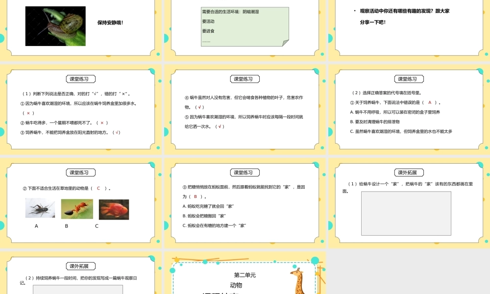 教科版一年级科学下册第二单元《动物-给动物建个“家”》PPT课件.pptx