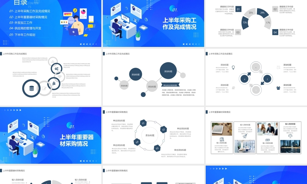采购部年度工作总结下半年工作计划PPT课件（带内容）.pptx