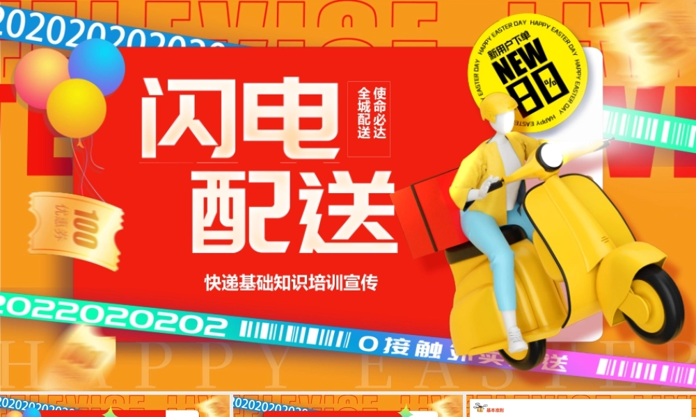 闪电配送快递基础知识培训宣传PPT课件.pptx