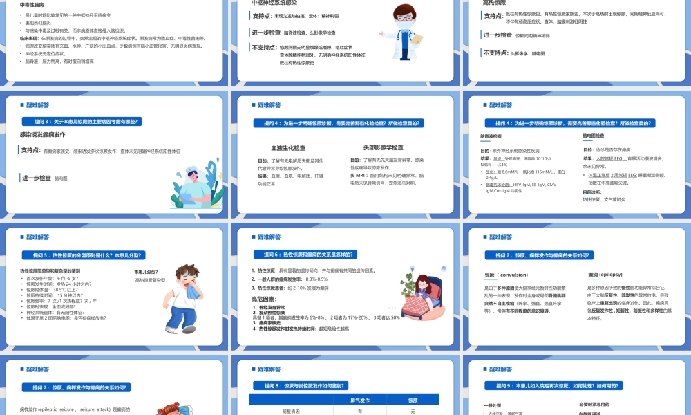 2022小儿惊厥病例分析医疗常识宣传教育PPT课件（带内容）.pptx