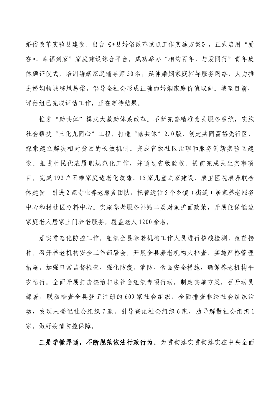 民政贯彻落实法治思想总结.docx_第2页