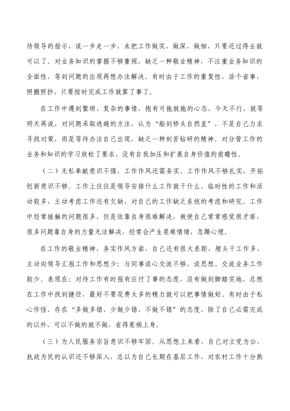 乡镇能力作风建设个人剖析材料自查.docx_第2页
