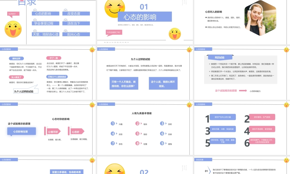 紫色简约风塑造阳光心态培训PPT模板.pptx