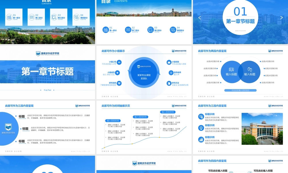 湖南涉外经济学院论文答辩高校通用ppt模版.pptx