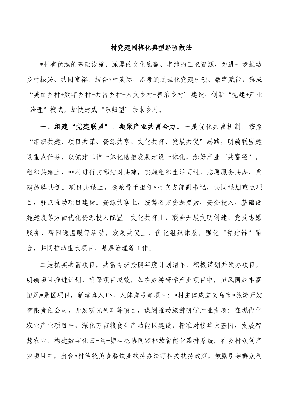 村党建网格化典型经验做法.docx_第1页