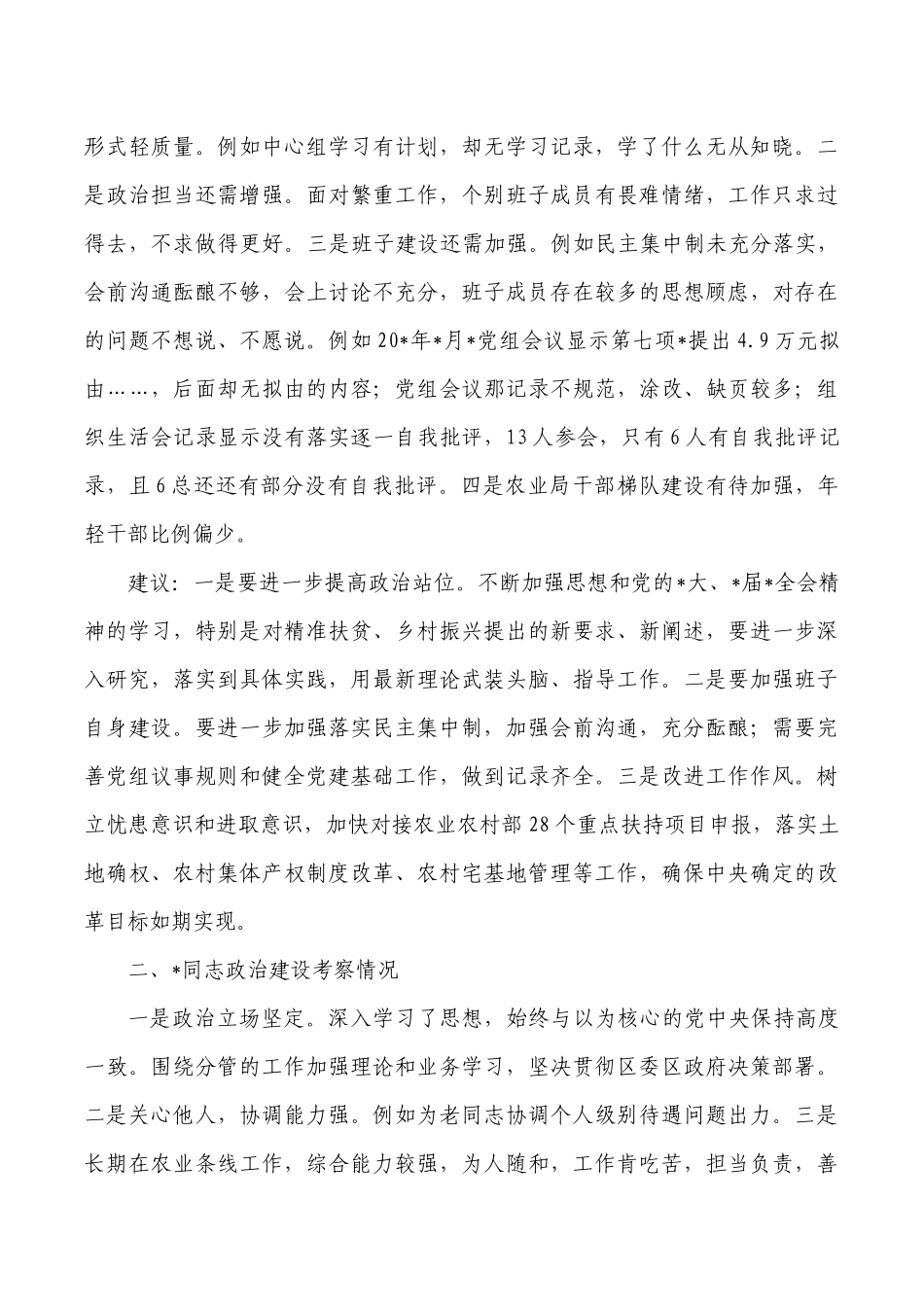 农业班子政治建设考察总结.docx_第2页