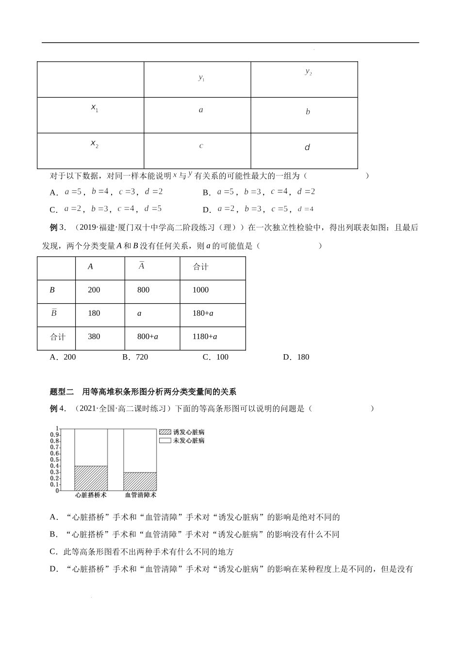 8.3 列联表与独立性检验（原卷版）.docx_第3页