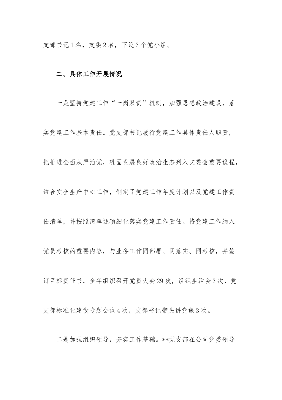 国企党支部标准化规范化建设工作总结.docx_第2页