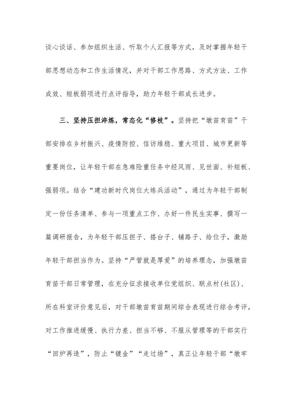 年轻干部“双向墩苗”工作介绍.docx_第3页