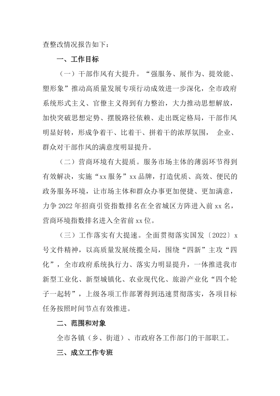 2022年兴“十风”治“十弊”干部作风专项整治工作情况报告.docx_第2页