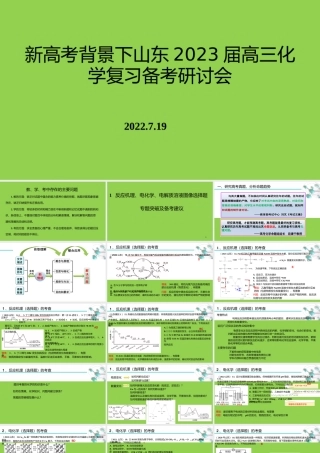新高考背景下山东2023届高三化学复习备考研讨会.pptx