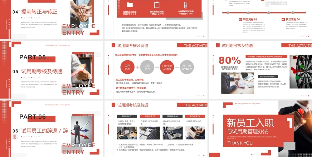 橙色新员工入职与试用期管理办法PPT模板.pptx