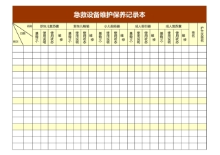 急救设备维护保养记录本.xls