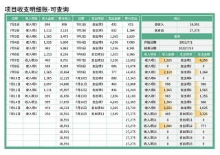 项目收支明细账Excel模板.xlsx