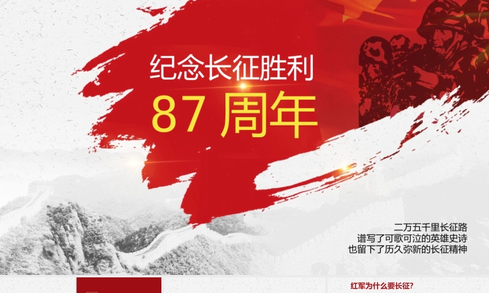 学习弘扬长征精神PPT课件（带内容）.pptx