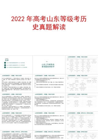 2022年高考山东等级考历史真题解读.pptx