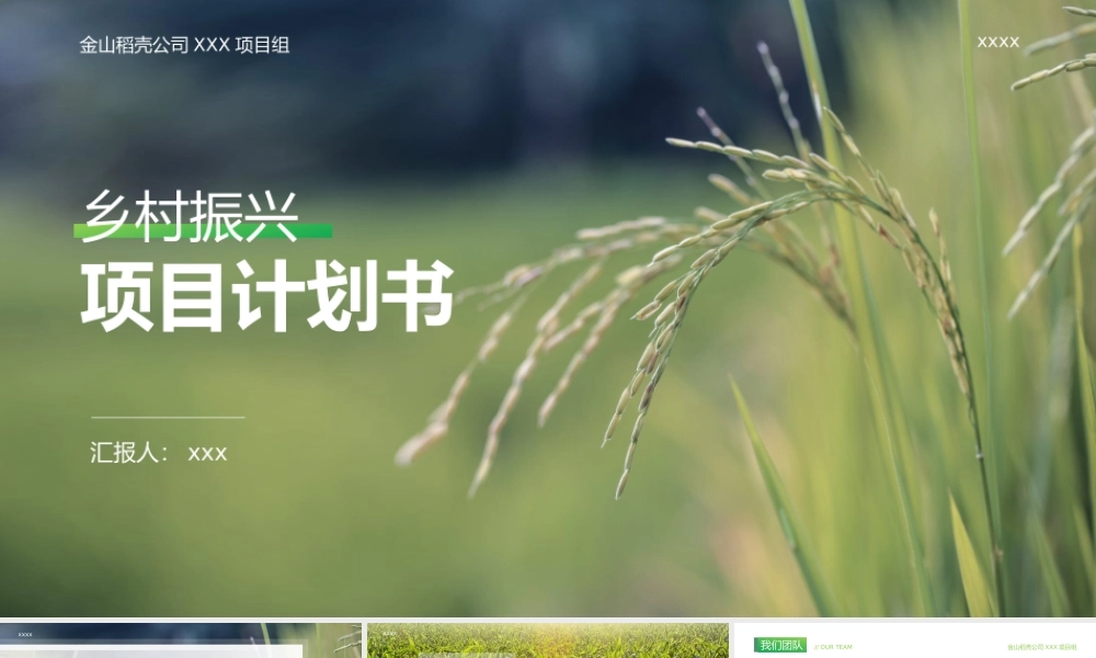 绿色小麦农产品扶贫乡村振兴项目计划书.pptx