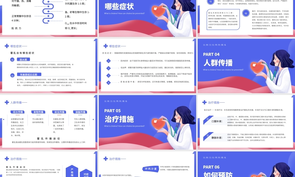 紫色简约如何预防霍乱疾病传染病知识科普讲座课件PPT模板.pptx