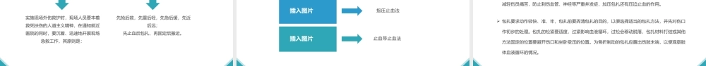 蓝绿色简约风急救知识培训PPT模板.pptx