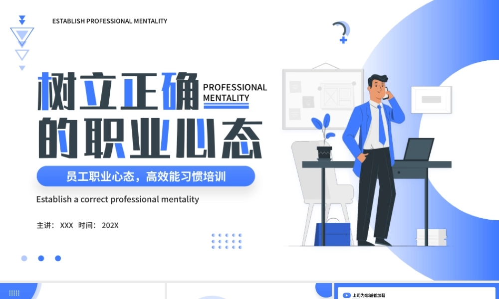 员工职业心态高效能习惯培训PPT树立正确的职业心态PPT课件（带内容）.pptx