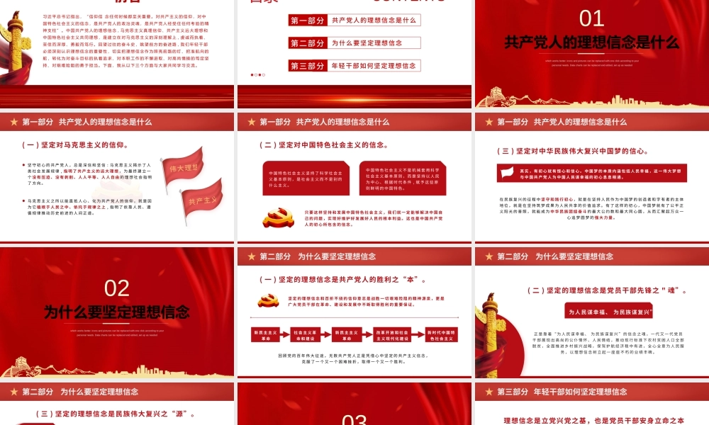 答好四卷接好理想信念班PPT年轻干部如何坚定理想信念PPT课件（带内容）.pptx