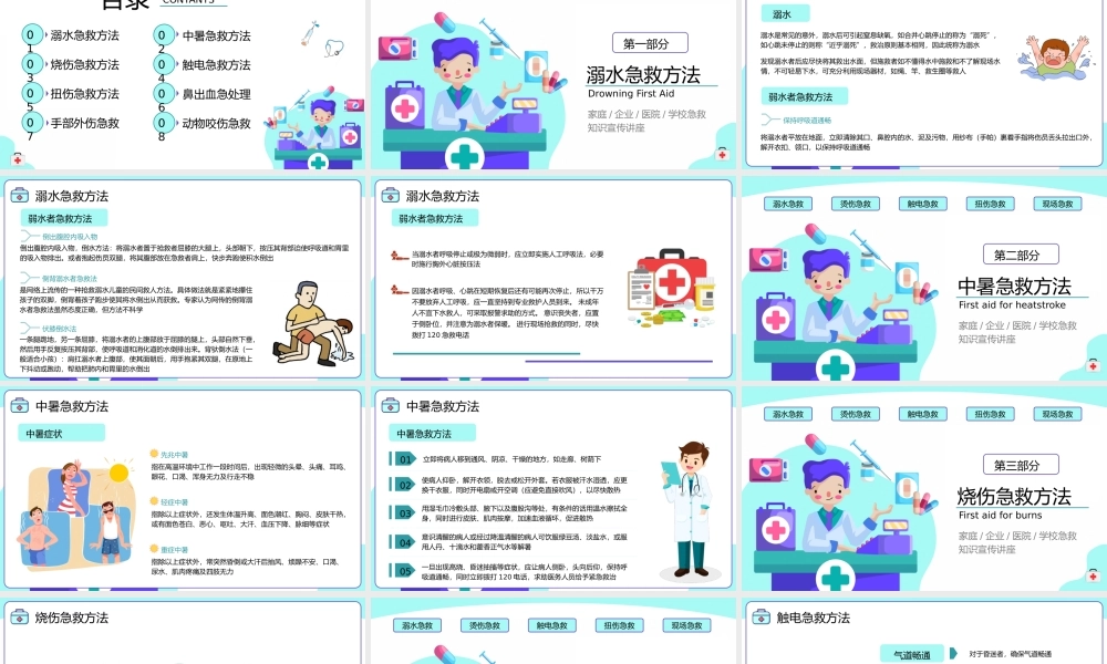 家庭急救常识宣传PPT模板.pptx