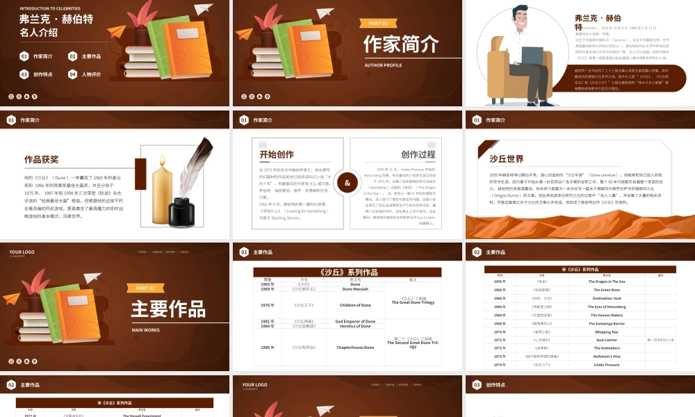 弗兰克赫伯特科幻小说名人介绍PPT.pptx