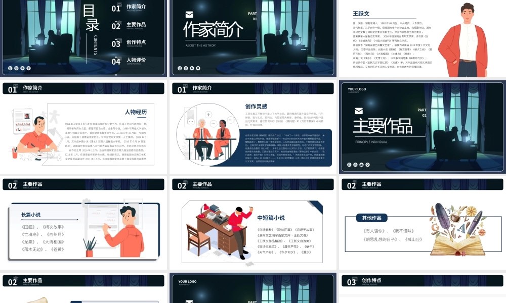 王跃文文学小说作家名人人物介绍.pptx