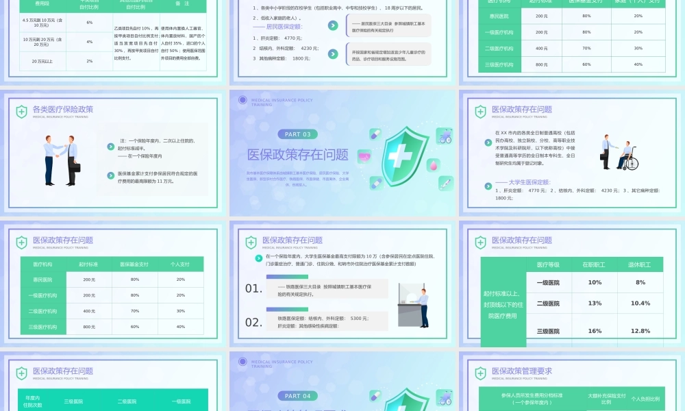绿紫渐变风医保政策培训PPT模板.pptx