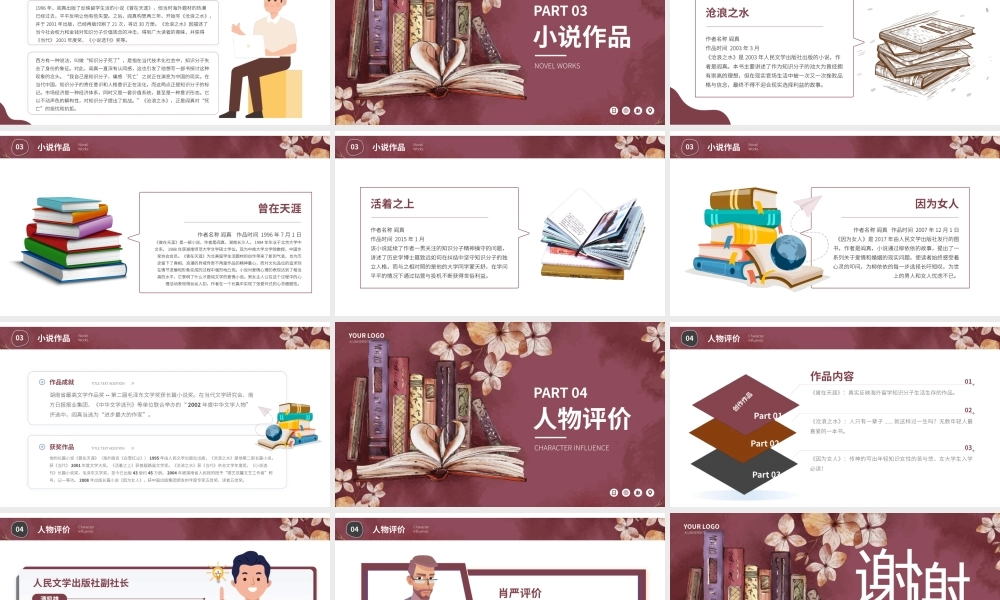 阎真文学小说作家名人人物介绍PPT.pptx