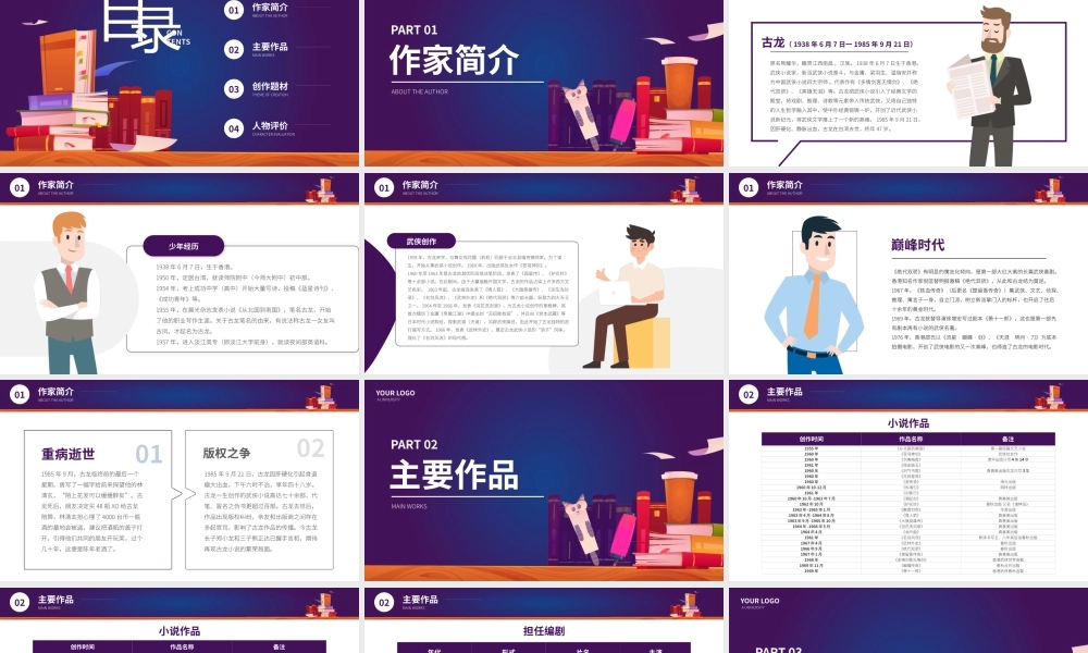 古龙文学小说作家名人人物介绍PPT.pptx