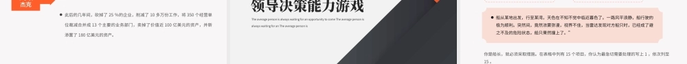 橙色简约自我管理能力训练PPT模板.pptx
