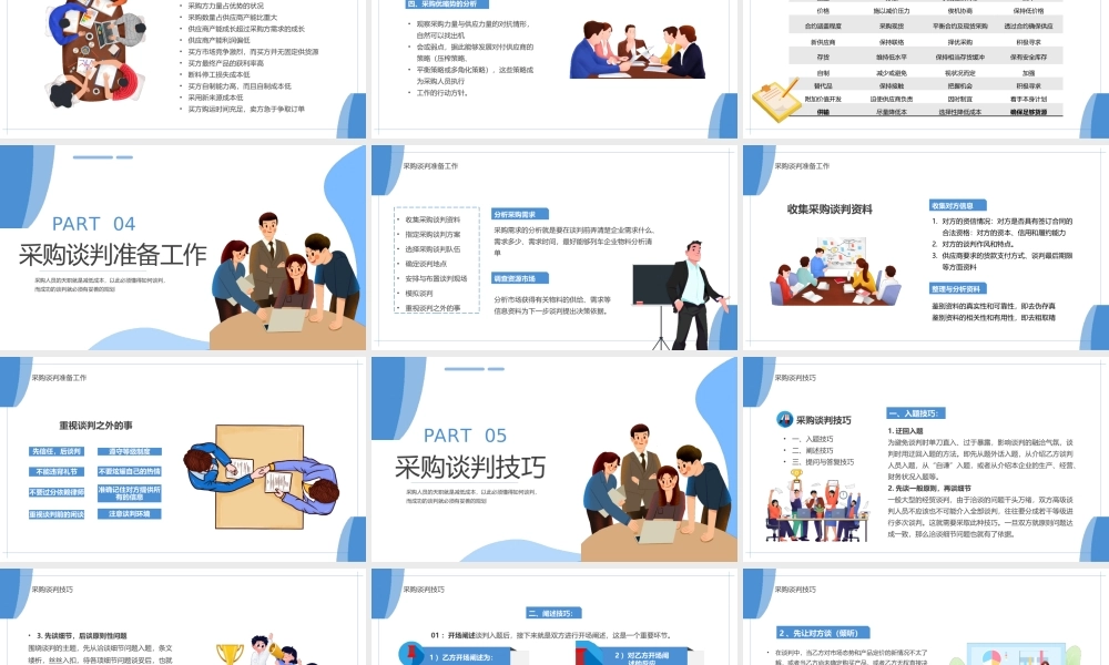 员工岗位技能培训PPT采购谈判技巧培训PPT课件（带内容）.pptx
